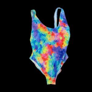 NWOT Little Black Diamond Rainbow Bodysuit Size S